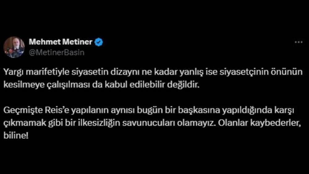 Metiner'den İmamoğlu'na 'Reis' benzetmesi: Yargı ve siyaset ilişkisi üzerine çarpıcı paylaşım 